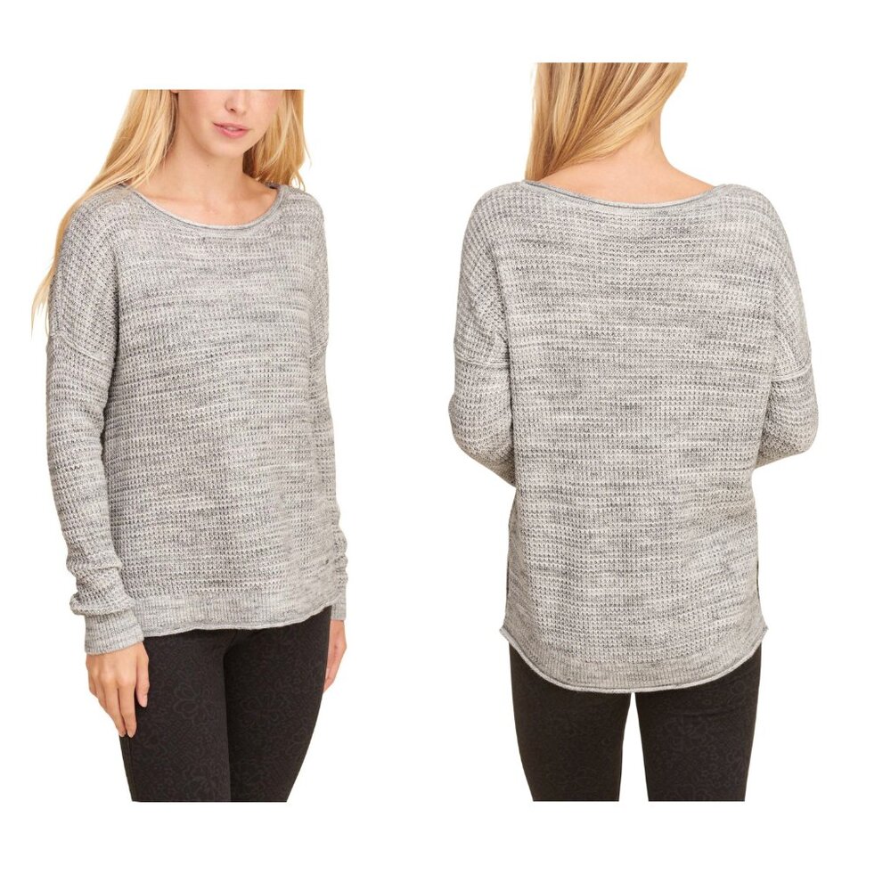 Hollister Gray Knit Sweater Scoop Neck Lightweight Pullover